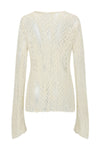 SWAYING/KNIT wool hollow pullover SW23AW1T46 white